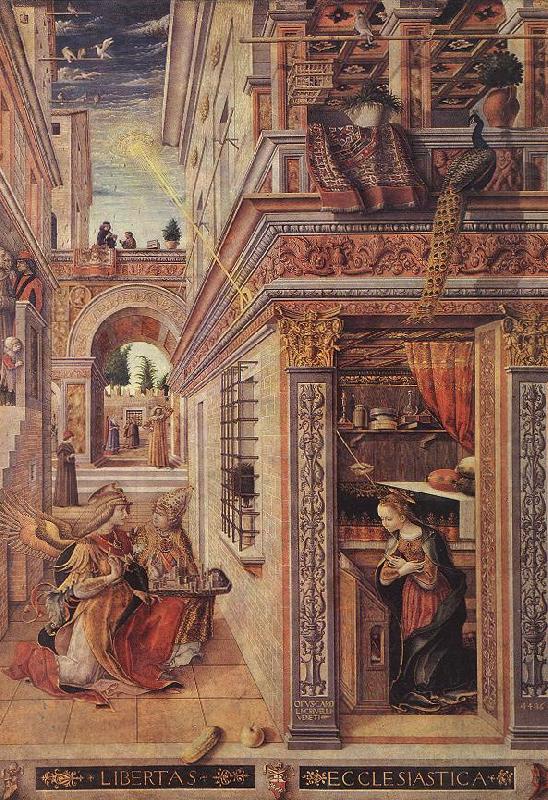 CRIVELLI, Carlo Annunciation with St Emidius fg china oil painting image